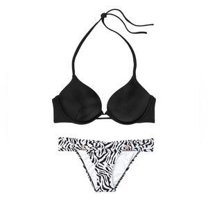 Victoria's Secret Swim Bikini Set Push Up Top 36D/XL Cheeky Bottom NEW